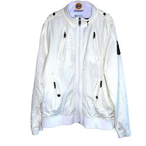 Vintage Akademiks Cream Color Zip Up Jacket